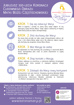 Page 1 JUBILEUSZ 300–LECIA KORONACJI vstº CUDOWNEGO