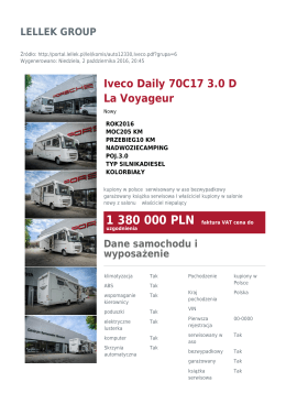 Iveco Daily 70C17 3.0 D La Voyageur