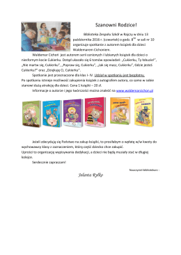 Zaproszenie na spotkanie z autorem książek dla dzieci