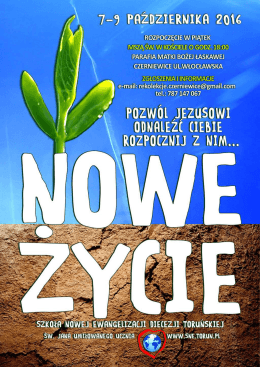 Zobacz plakat. - Parafia Toruń
