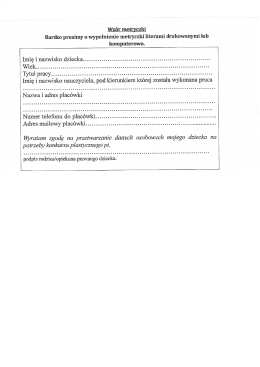 wzor-metryczki - Przedszkole Nr 59