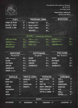 Zobacz nasze MENU