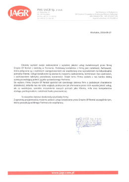 Page 1 PHU JAGR Sp. z o.o. ul. Bąkowska 34 Sąd Rejonowy w