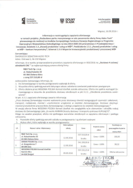 Wynik przetargu