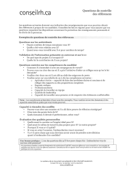 Page 1 Questions de contrôle CO () Se | | rh .Ca des références Les