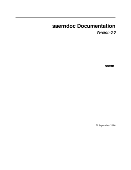 saemdoc Documentation
