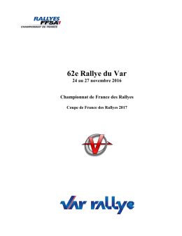 Reglement 62e Rallye Nationnal