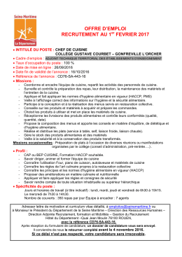 chef de cuisine (h/f) - Département de la Seine