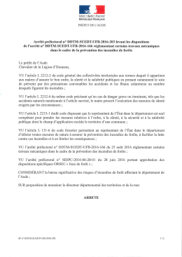 Lev&eacute;e d`interdiction des travaux m&eacute;caniques