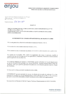 Arr&ecirc;t&eacute; de circulation - Saint Augustin des Bois