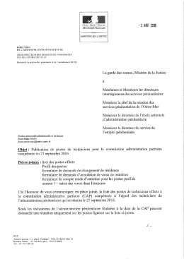 POSTE CAP Techniciens DAP 27 09 2016 - SNPPT