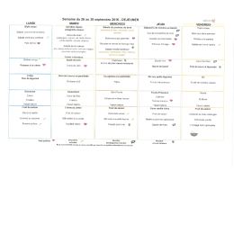 Menu restauration de la semaine