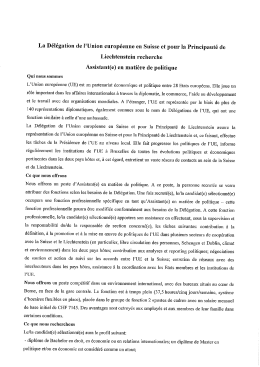 Page 1 La Délégation de l`Union européenne en Suisse et pour la
