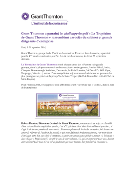 Grant Thornton a parrainé le challenge de golf « La Tropézine