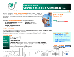 &oelig; &oelig; L`&eacute;cole des leaders de l`immobilier La r&eacute;ussite du programme