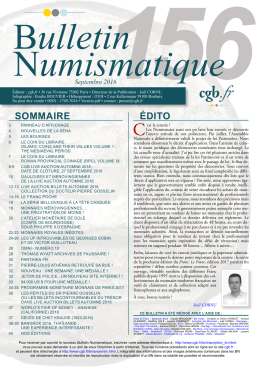 Bulletin Numismatique n°156