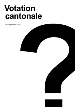 Brochure cantonale