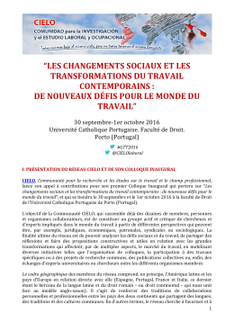 Appel à contributions - Université Paris 1 Panthéon
