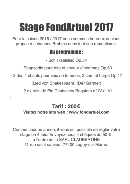Stage FondArtuel 2017