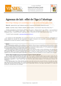 Article au format pdf - La revue française de la recherche en viandes