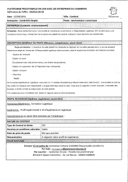 Demandes d`emploi