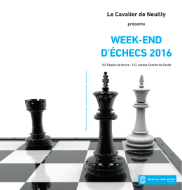 week-end d`échecs 2016 - Ville de Neuilly-sur