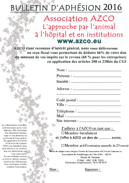 adhérer a l`azco bulletin d`adhésion ici