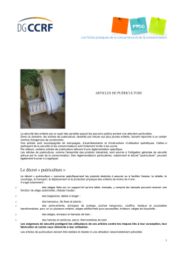 Fiche pratique - Articles de puériculture - application/pdf