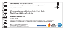 L`inauguration du cabinet médical « Paris Med`