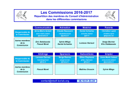Les Commissions 2016-2017