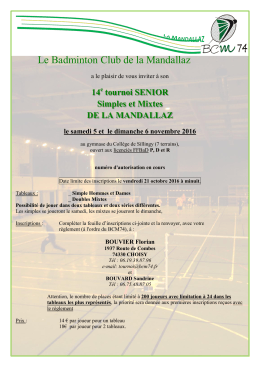 Le Badminton Club de la Mandallaz