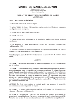 Consulter le détail de l`arrêté - Mareil-le