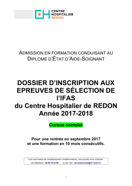 Cursus complet 2017 - Centre Hospitalier de Redon