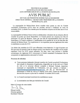 Ouverture de poste (CCU) - Bolton