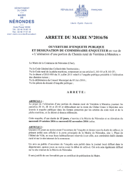 arrete /n&deg;2016/56 - Commune de N&eacute;rondes