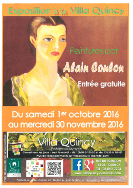 01/10/2016 au 30/11/2016 a la villa quincy