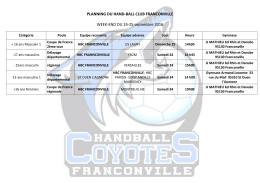 WEEK-END DU 24-25 septembre - Handball Club Franconville