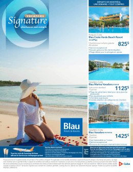 Les hôtels Blau à partir de 825$ à Cuba - Départs