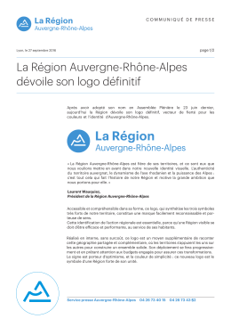 La R gion Auvergne-Rhône-Alpes dévoile son logo définitif é