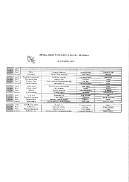Menus Septembre 2016