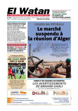 Le marché suspendu à la réunion d`Alger