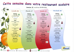 Menu du 26 au 30 septembre 2016