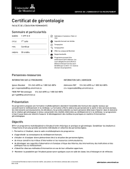Certificat de gérontologie