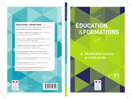 Éducation et formations n° 91 - septembre 2016