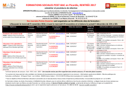 Formations sociales post-bac 2015