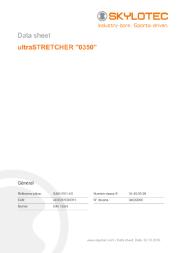 Data sheet ultraSTRETCHER "0350"