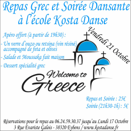 Vendredi 21 Octobre à partir de 19h30