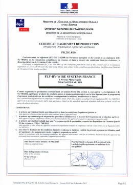 Page 1 Page 2 d. |- TERMES DE L`AGREMIENT TA : FR.21G.0264 0