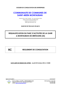 Règlement de consultation - La salle des marchés MEGALIS