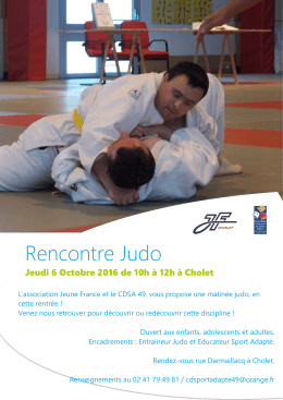 Rencontre Judo - Comité Départemental Sport Adapté 49